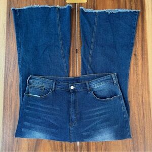 Dark Indigo Flare Jeans 18